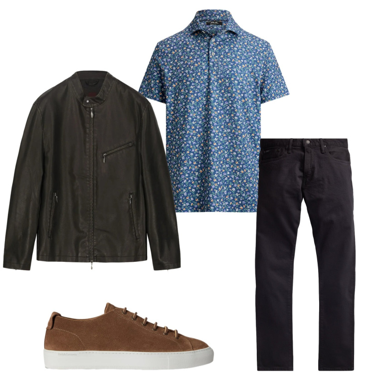 Outfit uomo - Total look #2382745. Stile Trendy per Tutti i giorni. Abbinamento con jeans, polo, sneakers, giacche.