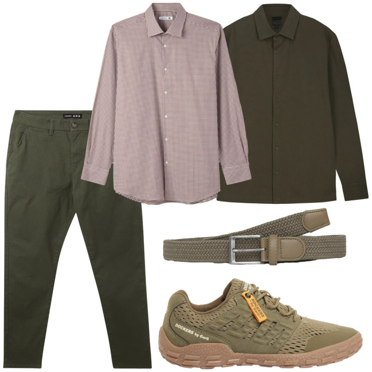 Outfit uomo - Alternativo urban. Stile Urban per Tutti i giorni. Abbinamento con sneakers, pantaloni chino, cinture, camicie, polo.