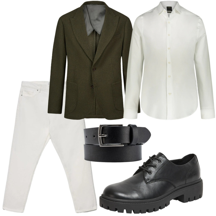 Outfit uomo - Mood urban. Stile Urban per Tutti i giorni. Abbinamento con camicie, scarpe stringate, giacche, cinture, jeans.
