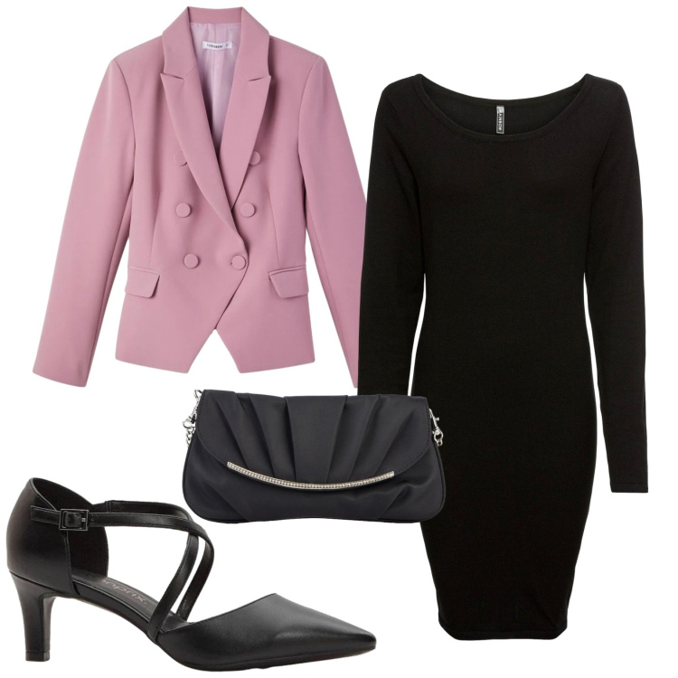 Outfit donna - Total look #2382863. Stile Chic per Serata fuori. Abbinamento con vestiti lunghi, décolleté, clutch, blazer.