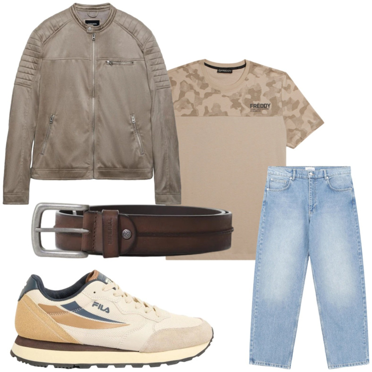 Outfit uomo - Urban boy. Stile Casual per Tutti i giorni. Abbinamento con sneakers, giacche, jeans, cinture, t-shirt.