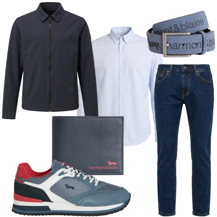 Outfit uomo - Sneakers colorata. Stile Trendy per Tutti i giorni. Abbinamento con cinture, pantaloni, portafogli, camicie, sneakers, giacche.