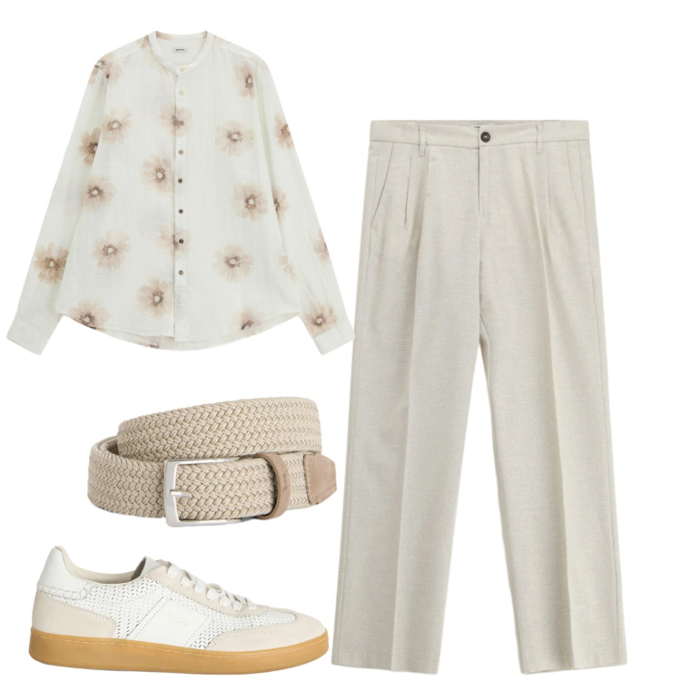 Outfit uomo - Camicia protagonista. Stile Trendy per Tutti i giorni. Abbinamento con pantaloni, camicie, cinture, sneakers.