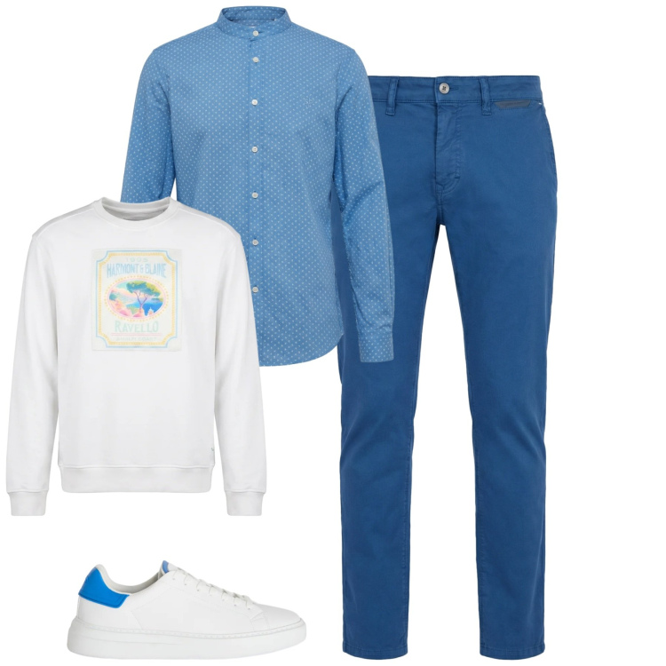 Outfit uomo - City. Stile Urban per Tutti i giorni. Abbinamento con pantaloni, sneakers, camicie, felpe.