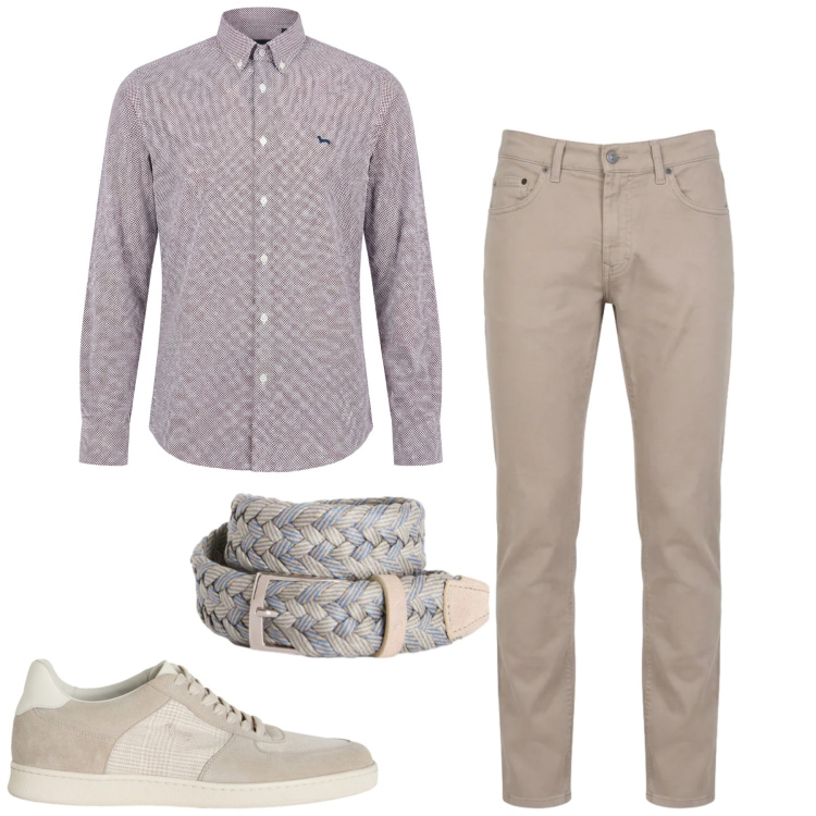 Outfit uomo - City. Stile Urban per Tutti i giorni. Abbinamento con camicie, pantaloni, sneakers, cinture.
