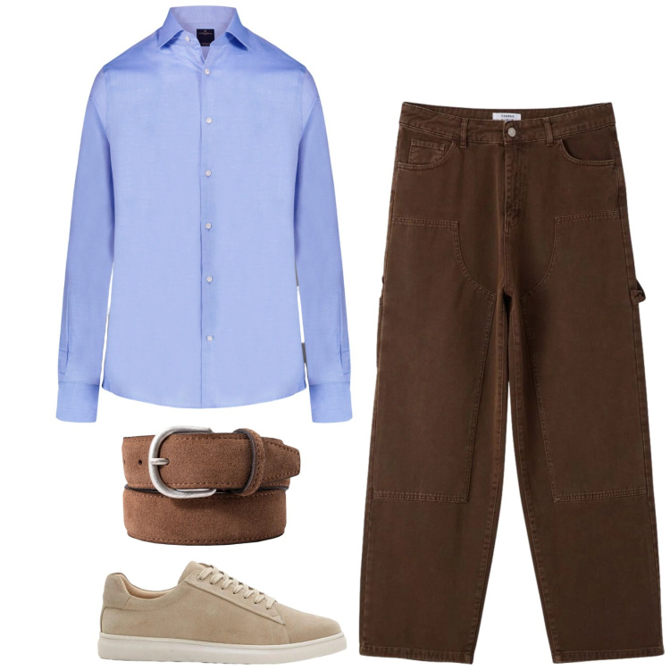 Outfit uomo - La camicia e i cargo. Stile Urban per Tutti i giorni. Abbinamento con sneakers, pantaloni, camicie, cinture.