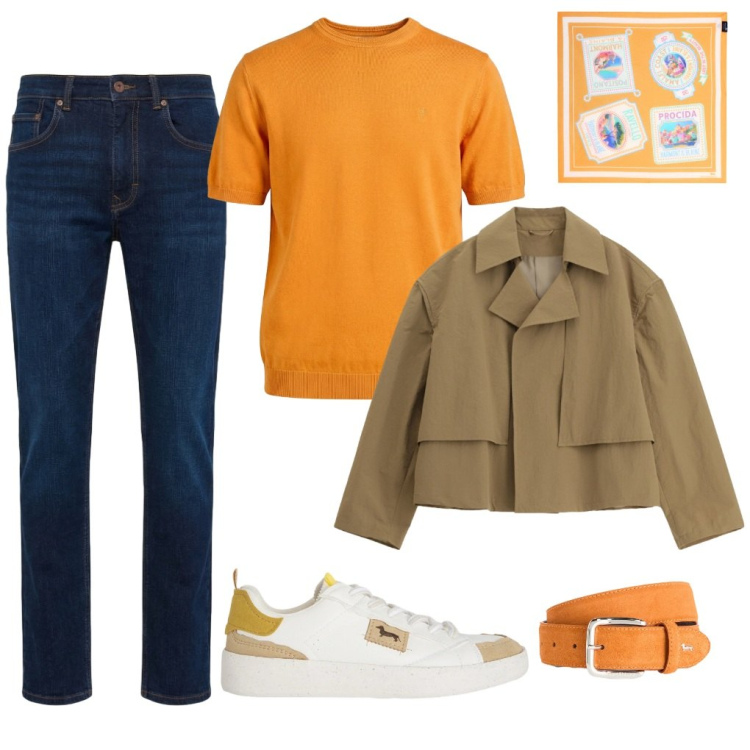 Outfit uomo - #casual.colours. Stile Casual per Tutti i giorni. Abbinamento con cappotti, sneakers, cinture, jeans, t-shirt, sciarpe.