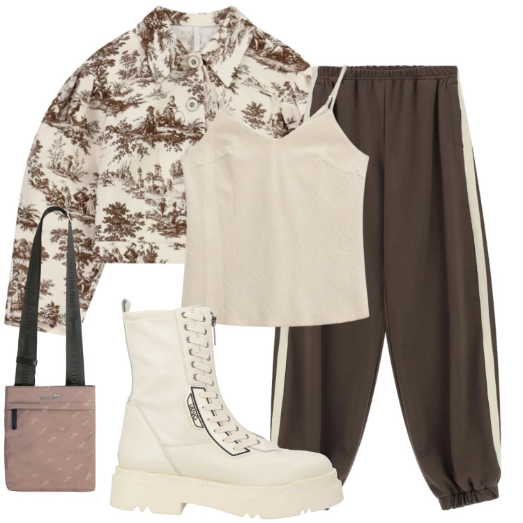 Outfit donna - Anfibi per la primavera. Stile Military per Scuola/Università. Abbinamento con anfibi, canottiere, cappotti, pantaloni, borse a tracolla.