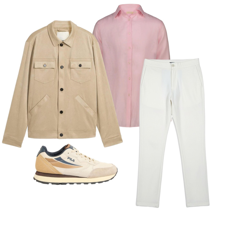 Outfit uomo - Aprile. Stile Trendy per Tutti i giorni. Abbinamento con cappotti, sneakers, pantaloni, camicie.