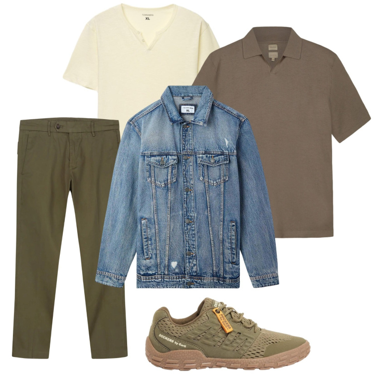 Outfit uomo - Weekend con stile. Stile Trendy per Tutti i giorni. Abbinamento con sneakers, giacche, t-shirt, pantaloni chino, polo.