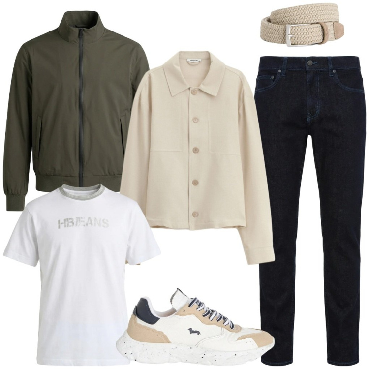 Outfit uomo - #solo.tempo.etereo. Stile Urban per Tutti i giorni. Abbinamento con camicie, jeans, cinture, sneakers, t-shirt, bomber.