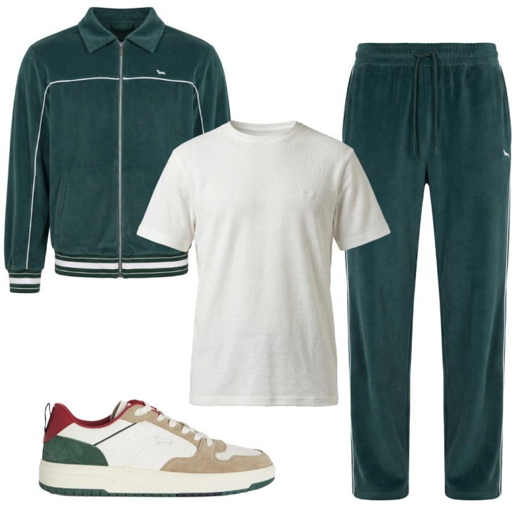Outfit uomo - #verde.relax. Stile Urban per Tutti i giorni. Abbinamento con sneakers, felpe, pantaloni, t-shirt.
