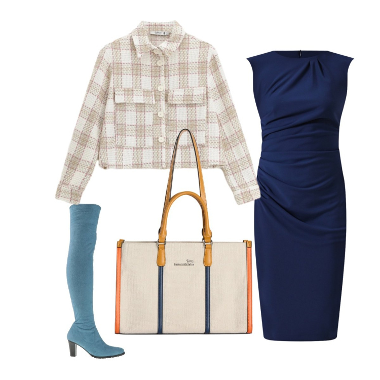 Outfit donna - Comfort e stile. Stile Sporty chic per Tutti i giorni. Abbinamento con stivali sopra il ginocchio, cappotti, borse tote, vestiti a tubino.