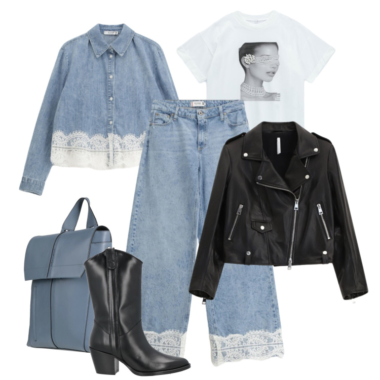 Outfit donna - Layering Aprile - @star67. Stile Urban per Tutti i giorni. Abbinamento con zaini, stivaletti texani, jeans, camicie, giacche, t-shirt.