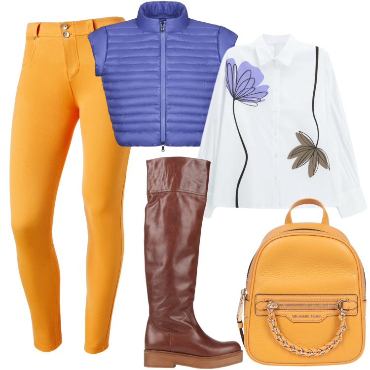 Outfit donna - Lo stivale per tutti i giorni. Stile Sporty chic per Tutti i giorni. Abbinamento con camicie, pantaloni skinny, blazer, stivali, zaini.