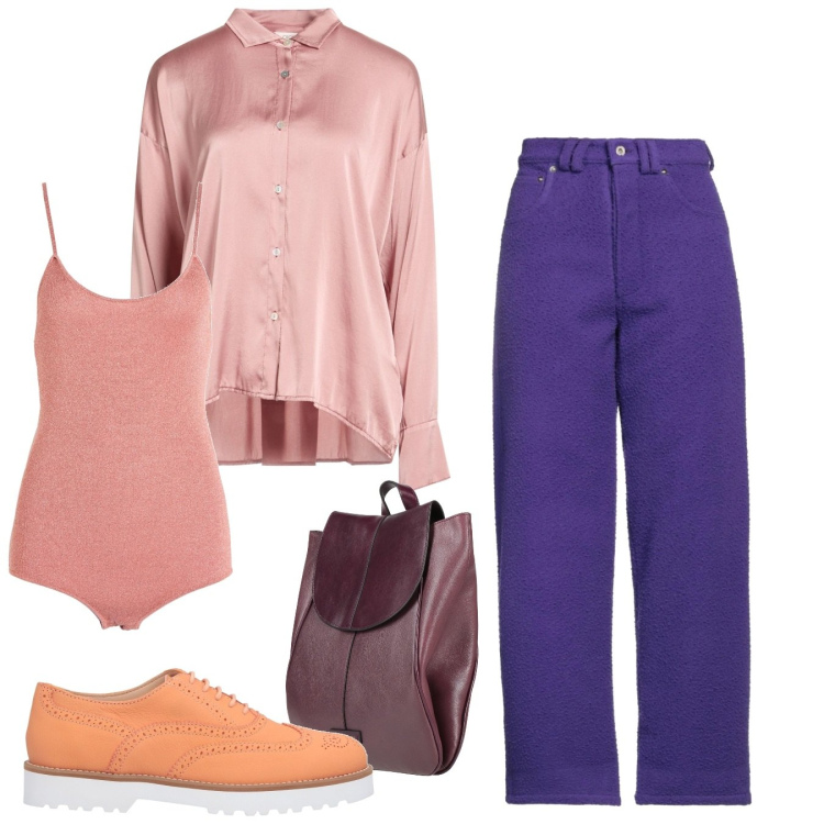 Outfit donna - Casual day. Stile Casual per Tutti i giorni. Abbinamento con scarpe stringate, pantaloni, camicie, zaini, body.