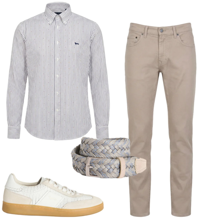 Outfit uomo - Total look #2384336. Stile Urban per Tutti i giorni. Abbinamento con sneakers, pantaloni, camicie, cinture.