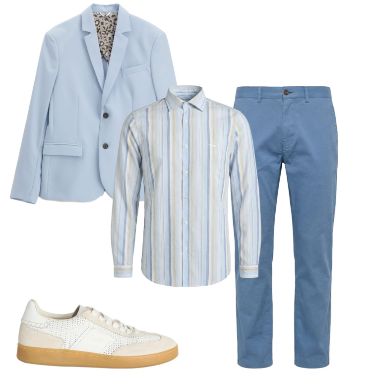 Outfit uomo - Total look #2384596. Stile Urban per Tutti i giorni. Abbinamento con giacche, sneakers, camicie, pantaloni.