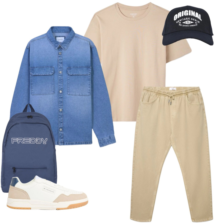 Outfit uomo - Comfort e Stile per Ogni Giorno. Stile Urban per Tutti i giorni. Abbinamento con sneakers, cappelli con visiera, pantaloni, cappotti, t-shirt, borse sportive.