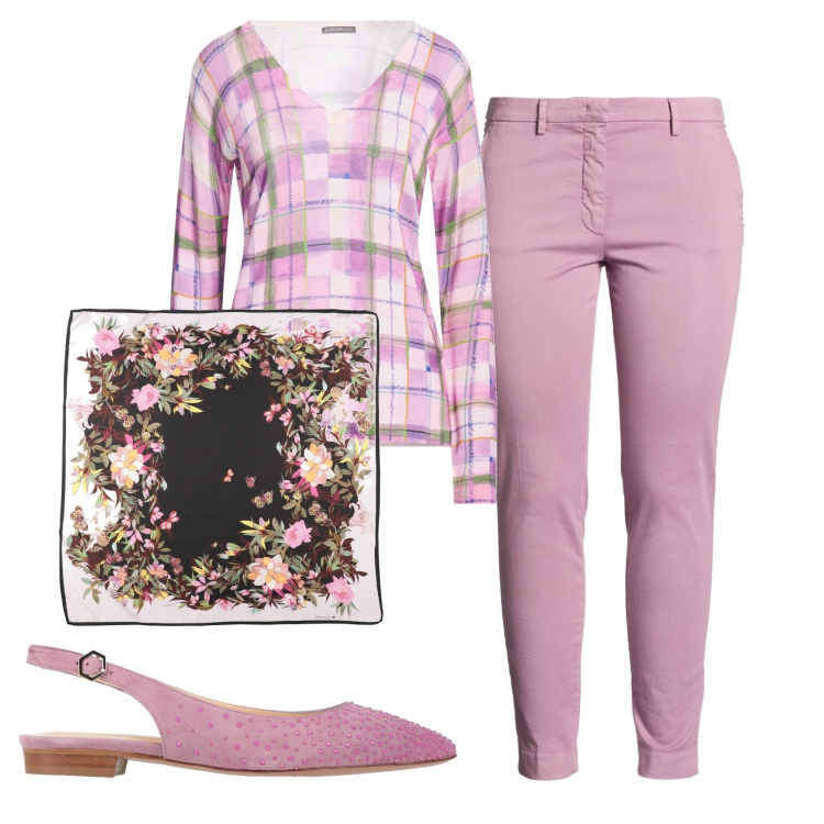 Outfit donna - Total look #2384764. Stile Basic per Tutti i giorni. Abbinamento con ballerine, sciarpe, pantaloni, pullovers.