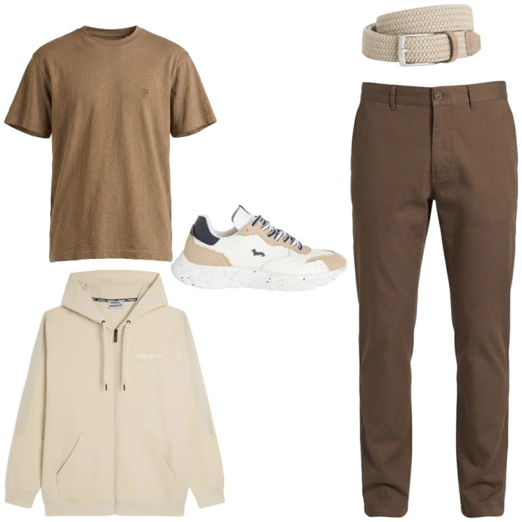 Outfit uomo - #tutti.a. scuola!. Stile Urban per Tutti i giorni. Abbinamento con cinture, sneakers, pantaloni, t-shirt, felpe con cappuccio.