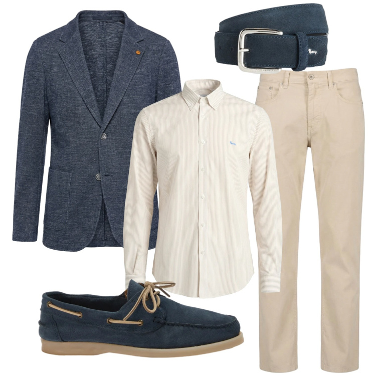 Outfit uomo - Total look #2384833. Stile Business/Elegante per Tutti i giorni. Abbinamento con cinture, camicie, pantaloni, scarpe stringate, giacche.