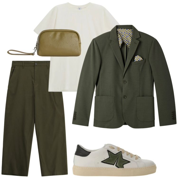 Outfit uomo - Sporty chic. Stile Trendy per Serata speciale. Abbinamento con giacche, t-shirt, pantaloni, sneakers, borse sportive.
