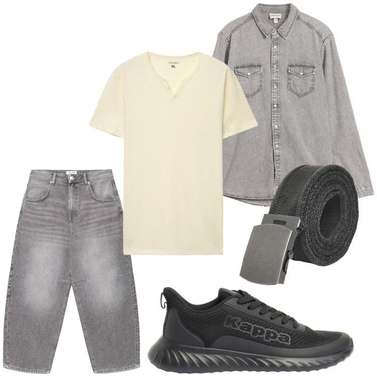 Outfit uomo - La camicia in denim. Stile Trendy per Tutti i giorni. Abbinamento con camicie, sneakers, cinture, t-shirt, jeans.