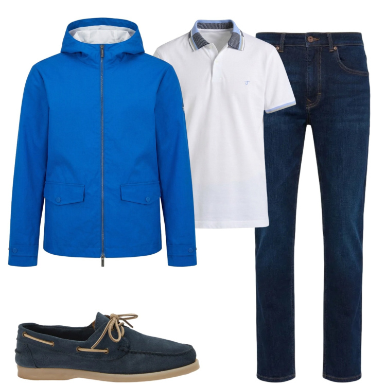 Outfit uomo - Il giubbino leggera. Stile Urban per Tutti i giorni. Abbinamento con jeans, scarpe stringate, giacche, polo.