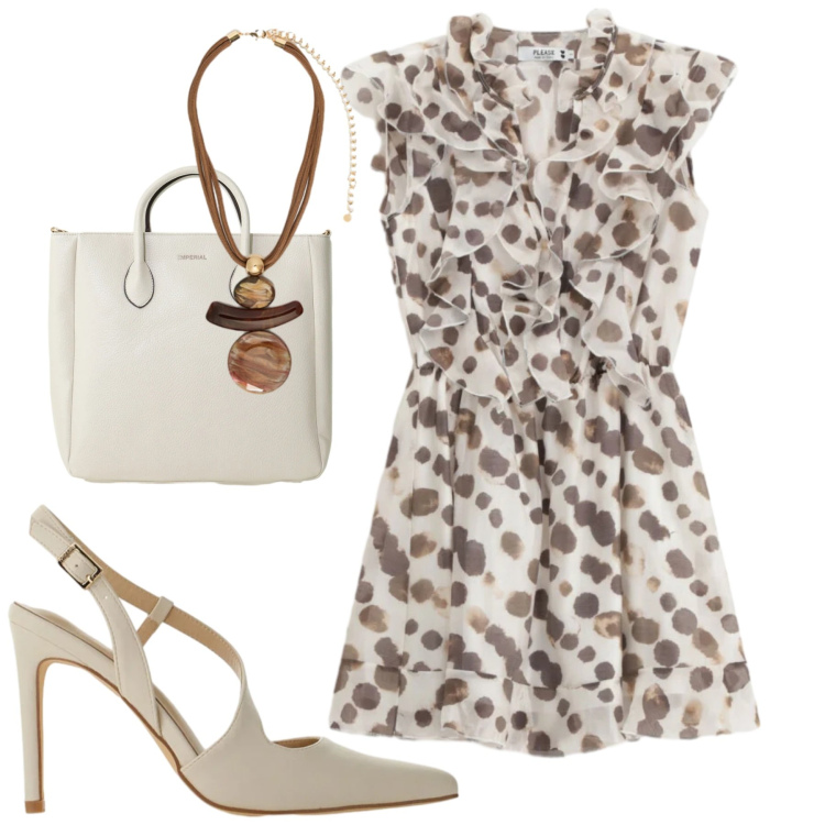 Outfit donna - Imperial. Stile Urban per Tutti i giorni. Abbinamento con décolleté, borse a tracolla, ciondoli, vestiti lunghi.