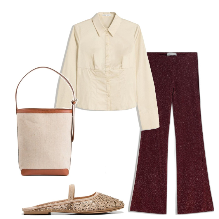 Outfit mujer - Urban look. Estilo Urban para Todos los días. Combinación con pantalones, bailarinas, bolsos saco, camisas.