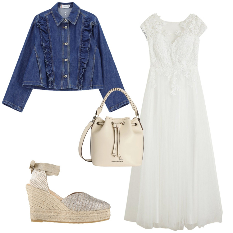 Outfit donna - Boho ogni giorno. Stile Boho per Tutti i giorni. Abbinamento con espadrillas, vestiti, blazer, borse a secchiello.