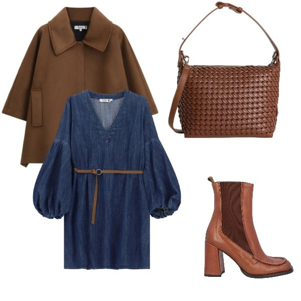 Outfit donna - eleganza sportiva. Stile Casual chic per Tutti i giorni. Abbinamento con stivaletti chelsea, vestiti corti, cappotti, borse a spalla.