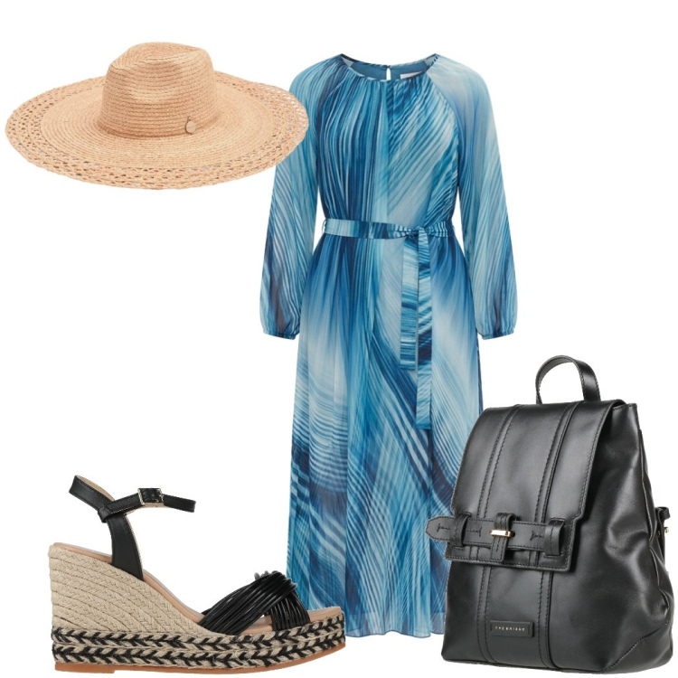 Outfit donna - Total look #2385266. Stile Trendy per Tutti i giorni. Abbinamento con espadrillas, zaini, vestiti lunghi, cappelli.