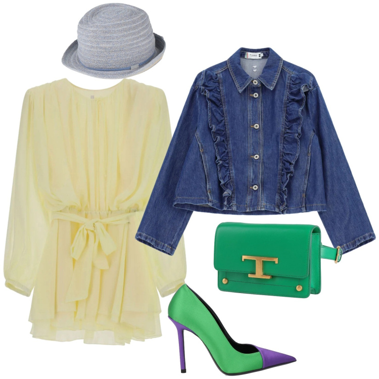 Outfit donna - Glam girl. Stile Bon Ton per Cerimonia. Abbinamento con décolleté, cappelli, marsupi, blazer, vestiti corti.