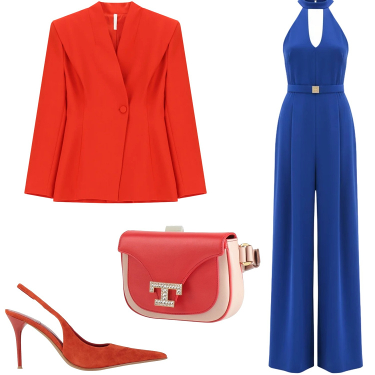 Outfit donna - La Madrina. Stile Bon Ton per Cerimonia. Abbinamento con marsupi, décolleté, blazer, tute.