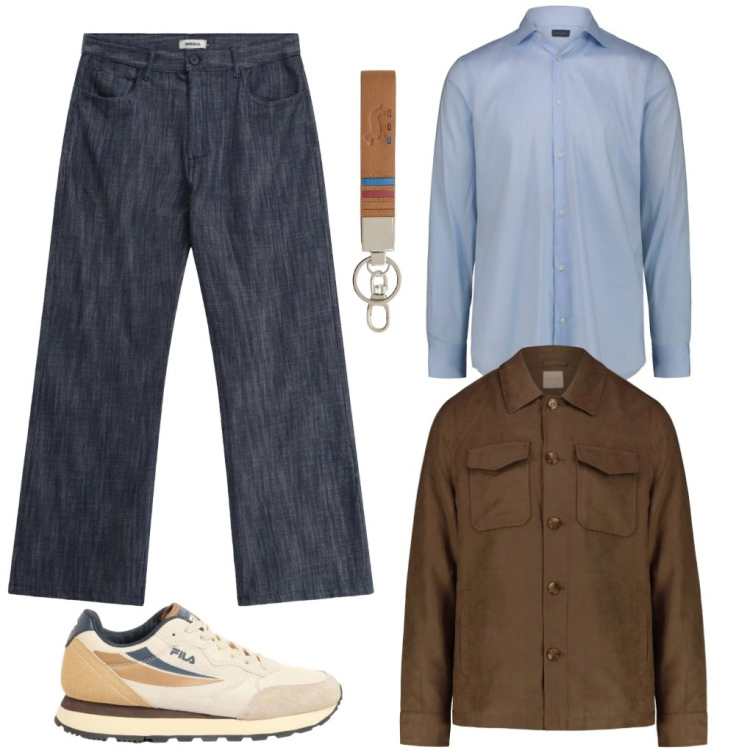 Outfit uomo - #belle.giornate. Stile Urban per Tutti i giorni. Abbinamento con sneakers, jeans, portachiavi, camicie, cappotti.