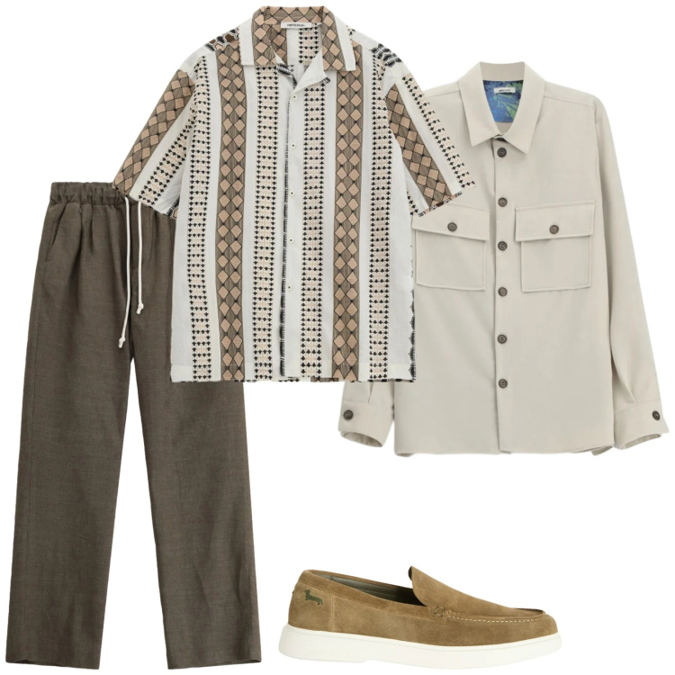Outfit uomo - Imperial style. Stile Trendy per Tutti i giorni. Abbinamento con pantaloni, camicie, camicie a manica corta, scarpe stringate.