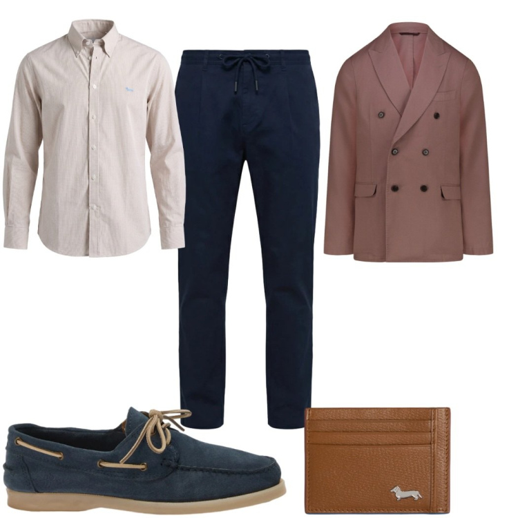 Outfit uomo - Total look #2385619. Stile Casual per Tutti i giorni. Abbinamento con portafogli, camicie, scarpe stringate, pantaloni, giacche.