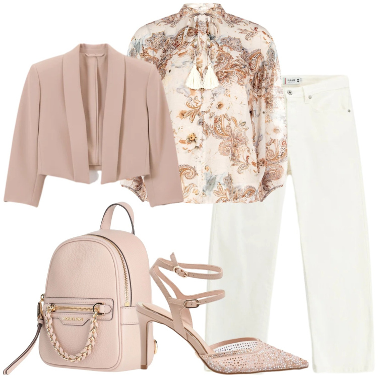 Outfit donna - Cerimonia fantasia. Stile Romantica per Cerimonia. Abbinamento con zaini, bluse, bolero, décolleté, pantaloni.