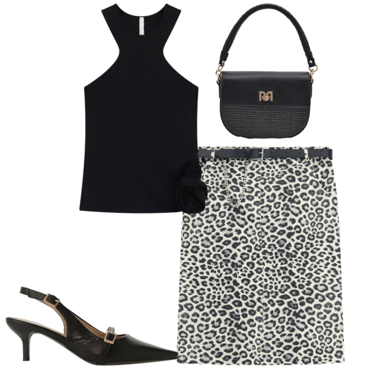 Outfit donna - Total look #2385705. Stile Urban per Tutti i giorni. Abbinamento con sandali col tacco, gonne longuette, top, borse a spalla.