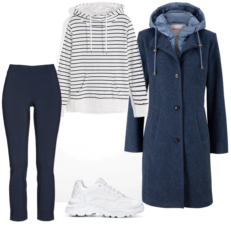Outfit femme - Sporty. Style Sporty chic pour Tous les jours. Assortir avec manteaux, sneakers, sweats à capuche, pantalon .