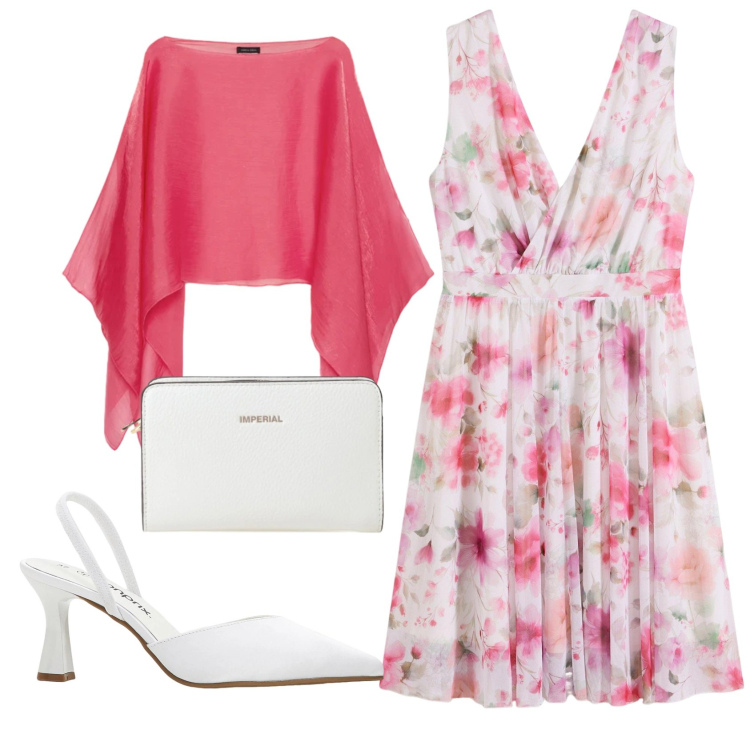 Outfit donna - Total look #2385761. Stile Romantica per Serata fuori. Abbinamento con vestiti, décolleté, borse a tracolla, blazer.