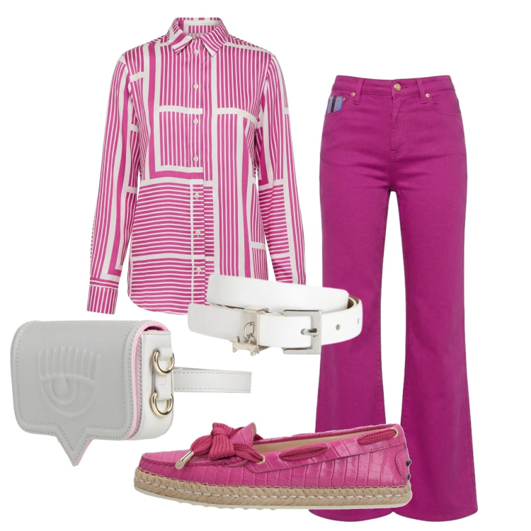 Outfit donna - Total look #2385799. Stile Casual per Tutti i giorni. Abbinamento con espadrillas, marsupi, pantaloni, cinture, camicie.