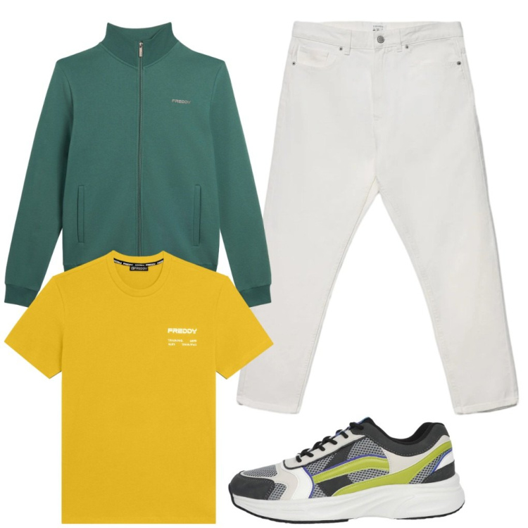 Outfit uomo - #casualmente. Stile Urban per Tutti i giorni. Abbinamento con sneakers, jeans, felpe, t-shirt.
