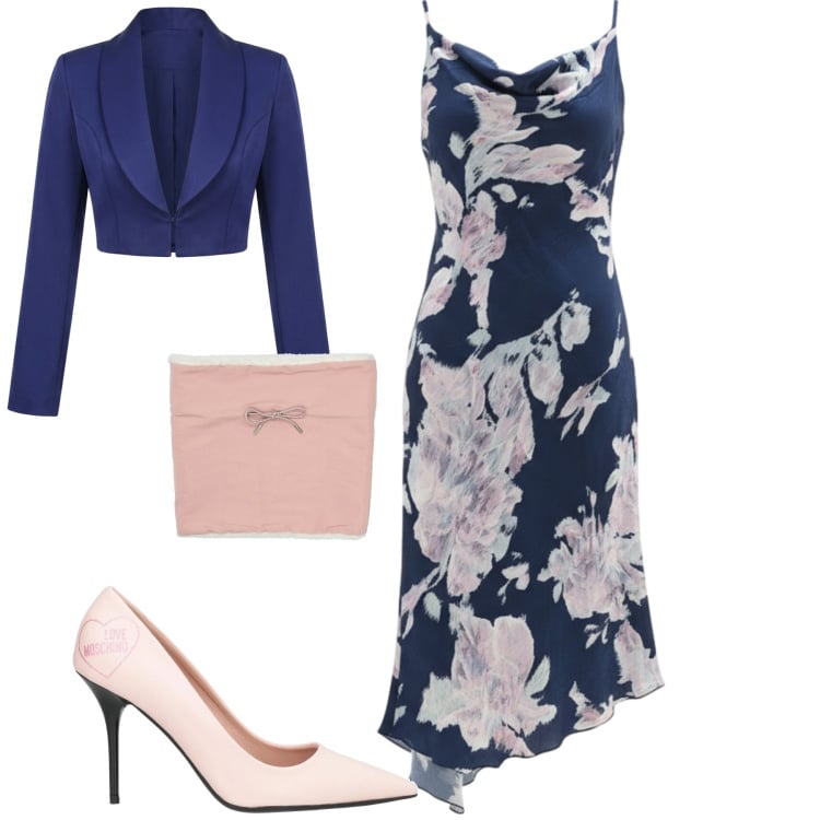 Outfit donna - Le comunioni. Stile Chic per Cerimonia. Abbinamento con décolleté, sciarpe, bolero, vestiti asimmetrici.