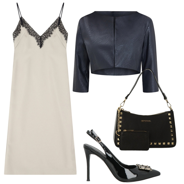 Outfit donna - Total look #2385969. Stile Sexy per Serata fuori. Abbinamento con décolleté, vestiti midi/longuette, borse a spalla, bolero.