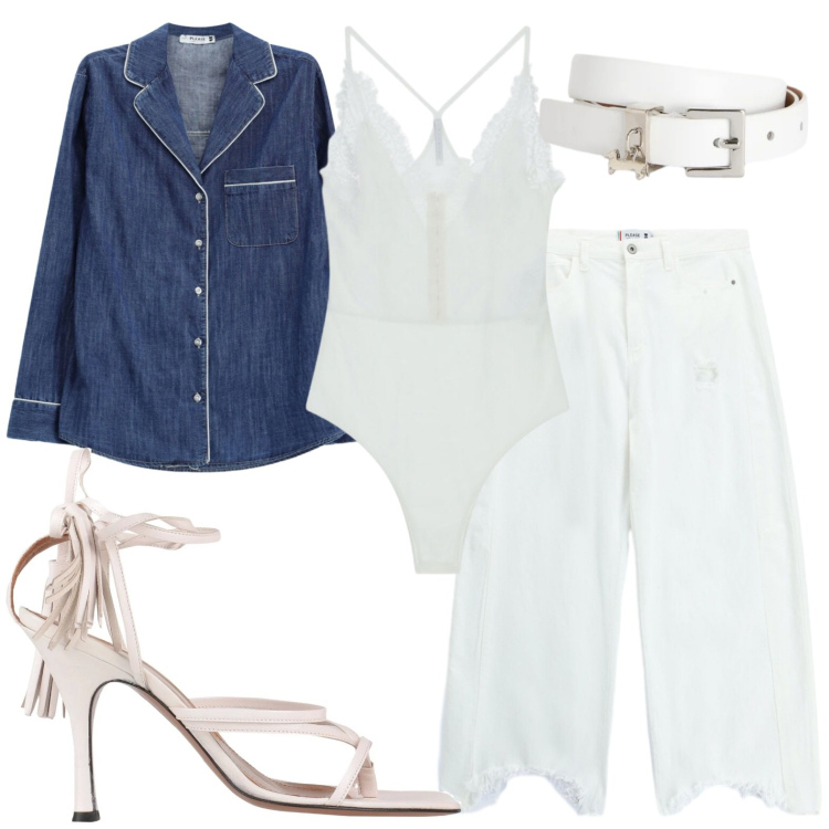Outfit donna - Giacca pigiama per il giorno. Stile Glamour per Serata fuori. Abbinamento con ciabatte, top, camicie, pantaloni a palazzo, cinture.