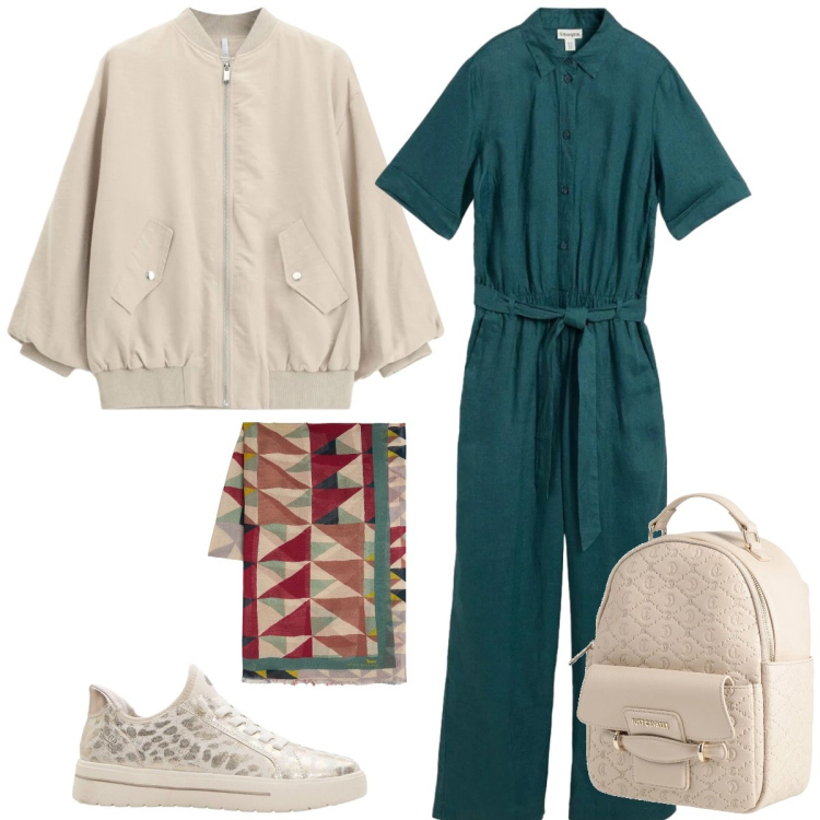 Outfit donna - Università. Stile Sporty chic per Scuola/Università. Abbinamento con zaini, tute, sneakers, bomber, sciarpe.