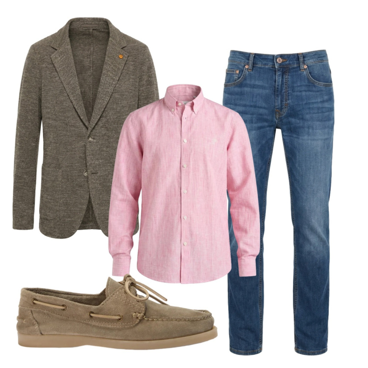 Outfit uomo - Total look #2386180. Stile Casual per Tutti i giorni. Abbinamento con jeans, scarpe stringate, camicie, giacche.